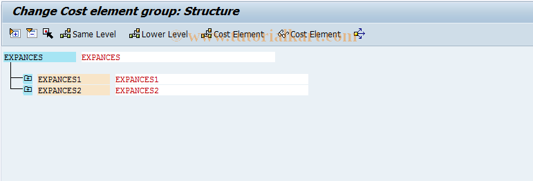 SAP TCode KAH2 - Change cost element group