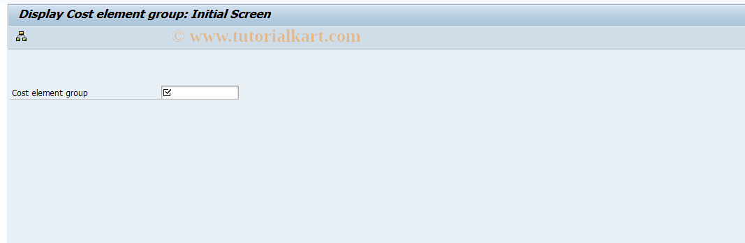 SAP TCode KAH3 - Display cost element group