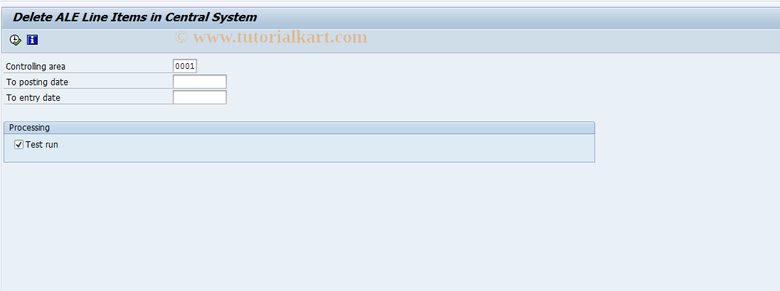 SAP TCode KAID - Delete ALE-COEP(L) Line Items