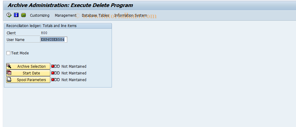 SAP TCode KAL3 - Delete Data After Archiving