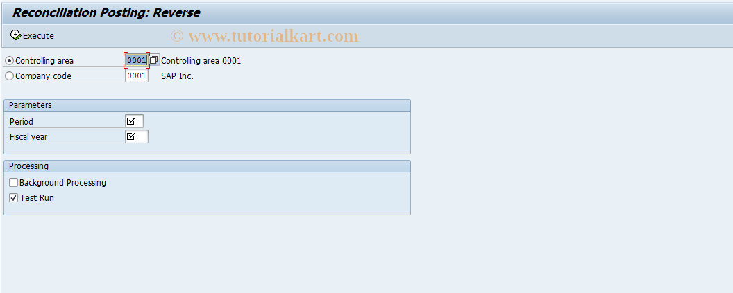 SAP TCode KALS - Reverse Reconciliation Posting