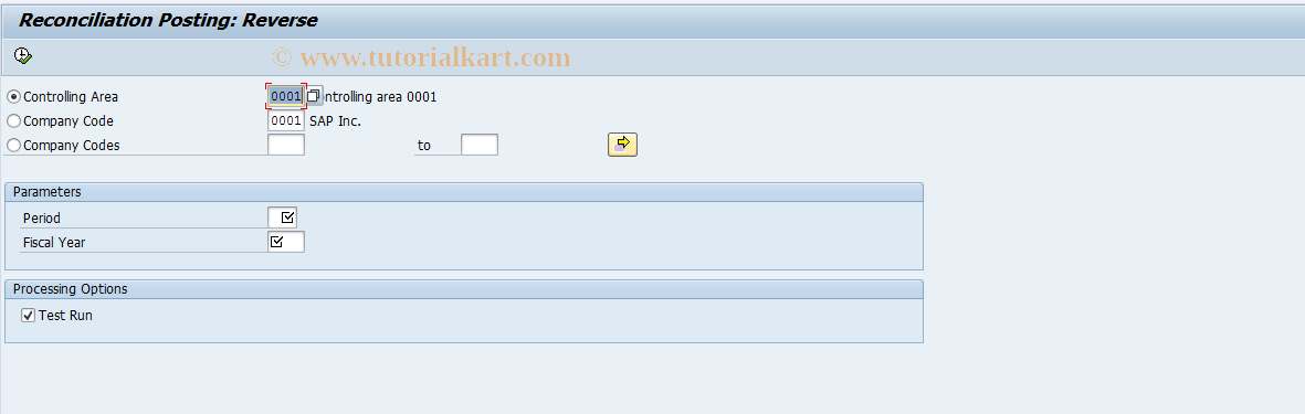SAP TCode KALSN - Reconciliation Posting: Reverse