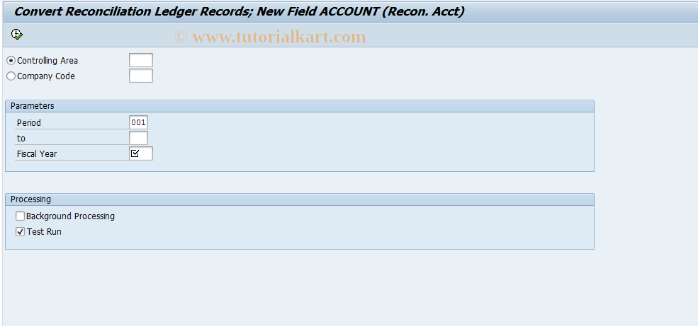 SAP TCode KALY - Convert Reconc. Ledger Documents