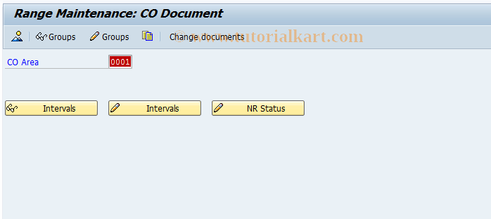 SAP TCode KANK - Number range maintenance : RK_BELEG