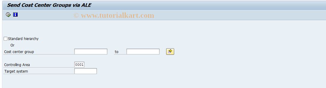 SAP TCode KAVB - Send Cost Center Group