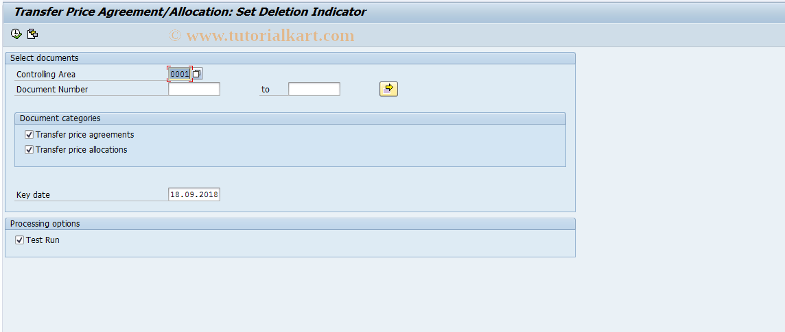 SAP TCode KBEA - Trsfr Price Docs: Set Delete Indicator