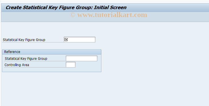 SAP TCode KBH1 - Create statistical key figure group