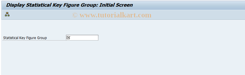 SAP TCode KBH3 - Display statistical key figure group