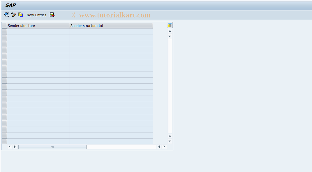 SAP TCode KCLFS - Sender Structures