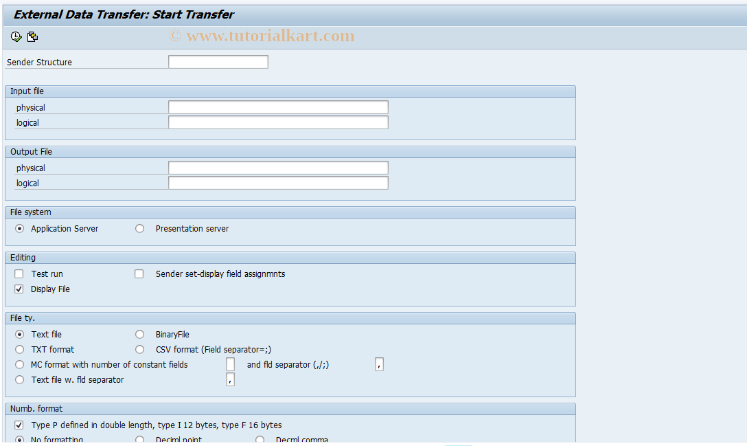 SAP TCode KCLJ - EDT: Execute Transfer