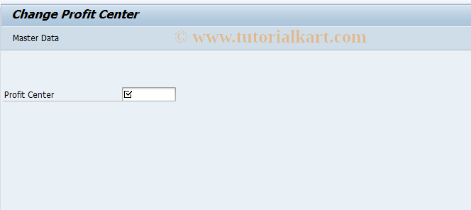 SAP TCode KE52 - Change Profit Center