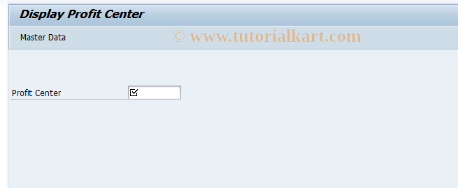 SAP TCode KE53 - Display Profit Center