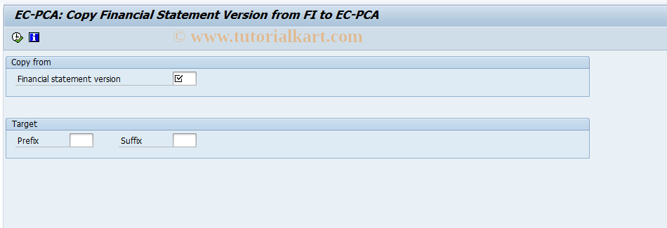 SAP TCode KE5B - EC-PCA: Copy Balance Sheet Account Group s