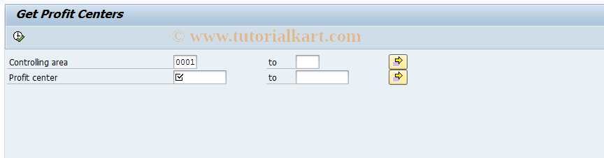 SAP TCode KE75 - EC-PCA: ALE Get profit centers