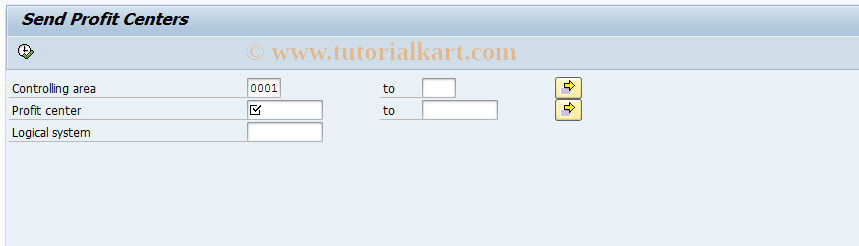 SAP TCode KE77 - EC-PCA: ALE send profit centers