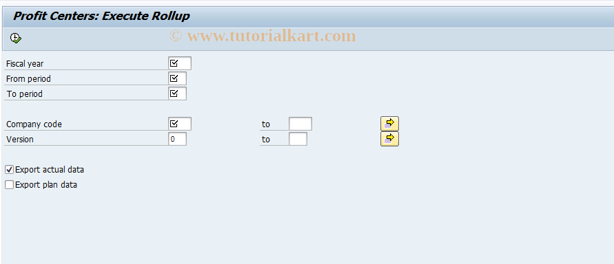 SAP TCode KE78 - EC-PCA: Execute ALE Rollup