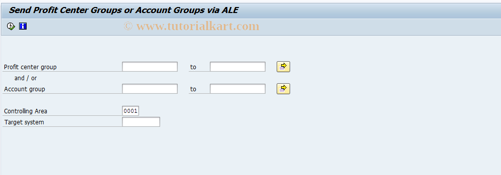 SAP TCode KE79 - EC-PCA: Send ALE Hierarchies