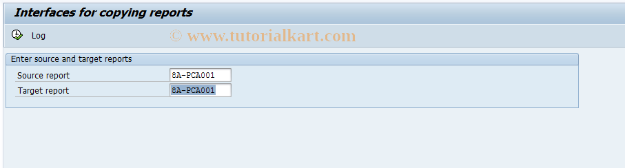 SAP TCode KE8I - Copy Report-Report Interface/Report