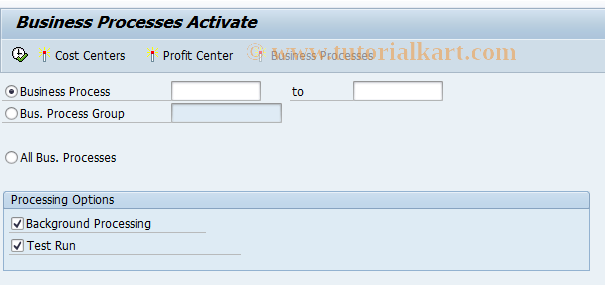 SAP TCode KEOA3 - Activate Processes