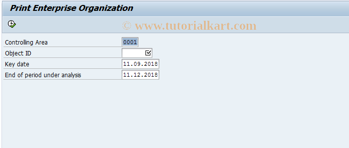 SAP TCode KEOP2 - Print Enterprise Organization