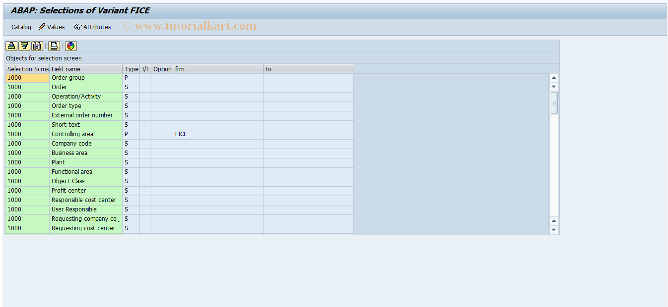 SAP TCode KGO4 - Overhead Commt: Int.Orders Collective Processing 