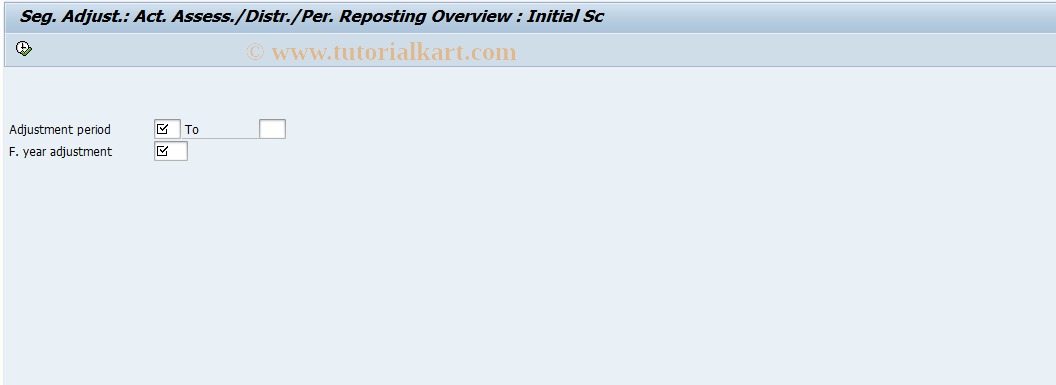 SAP TCode KIS6 - Segment Adjustment: Overview