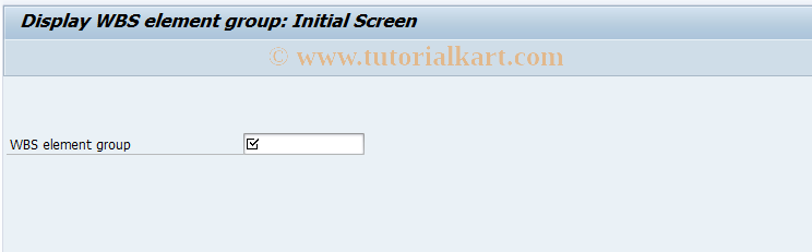 SAP TCode KJH3 - Display WBS Element Groups