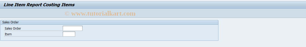 SAP TCode KKB1 - Costing Items for Sales Document