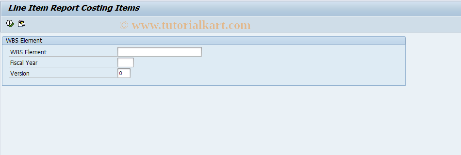 SAP TCode KKB3 - Costing Items for WBS Elements