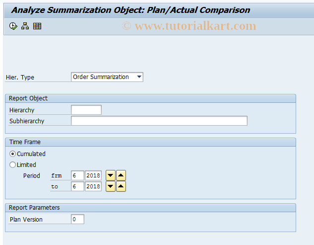 SAP TCode KKBC_HOE - Analyze Summarization Object