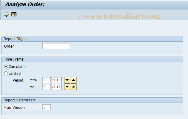 SAP TCode KKBC_ORD_INT - Analyze Internal Order