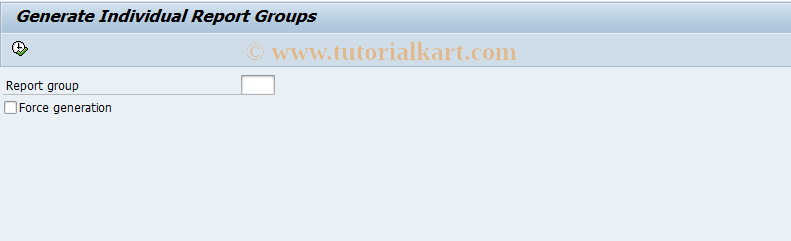 SAP TCode KKBG - Generate Report Group