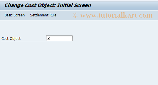 SAP TCode KKC2 - Change Cost Object