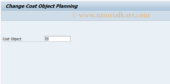 SAP TCode KKC5 - Change Cost Object Planning