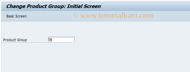 SAP TCode KKC8 - Change Product Group