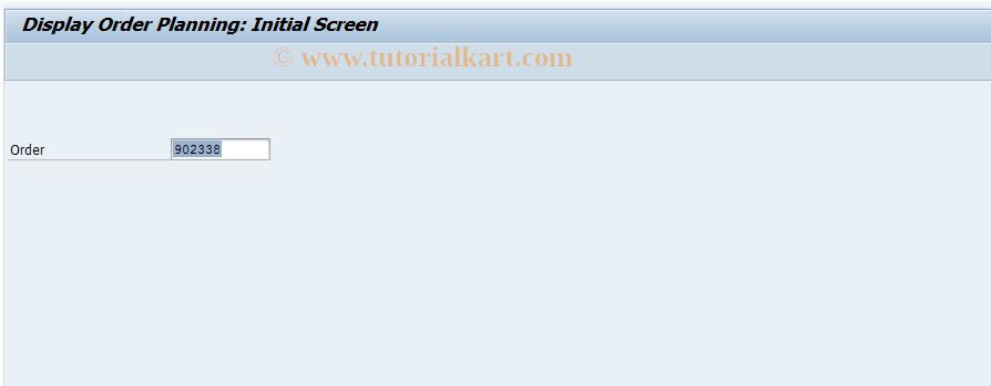 SAP TCode KKF5 - Display CO-FA Plan Values