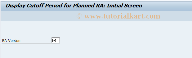 SAP TCode KKG0P - Display Cutoff Period