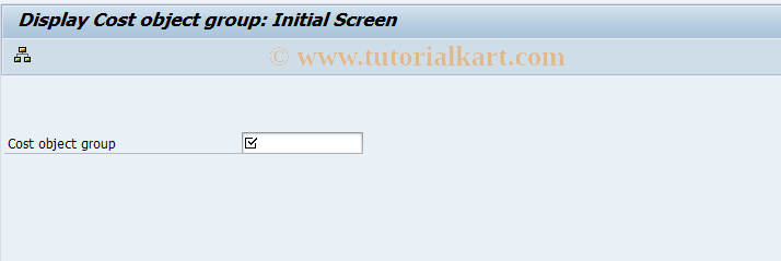 SAP TCode KKH3 - Display Cost Object Group