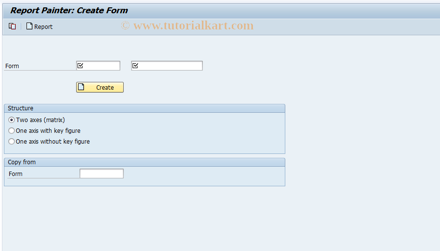 SAP TCode KKML4 - Create Form