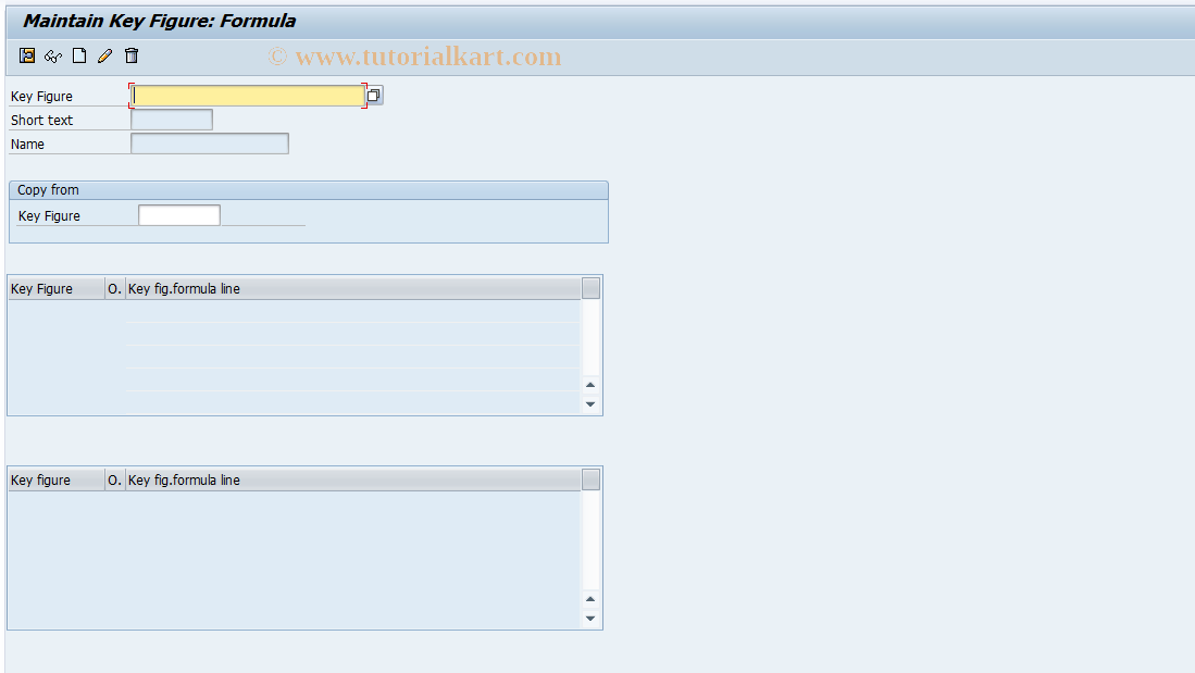 SAP TCode KKML7 - Maintain Key Figures