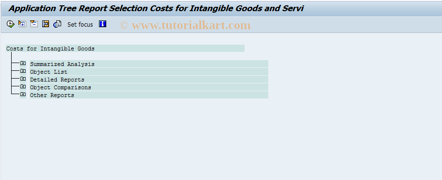 SAP TCode KKOR - Report Selection