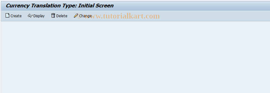 SAP TCode KKOW - Maintain Currency Translation Type