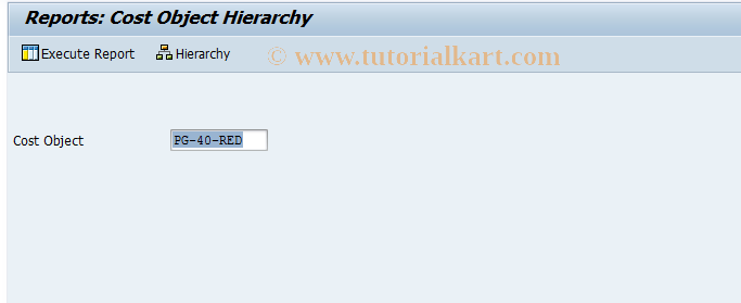 SAP TCode KKP6 - Cost Object: Analysis