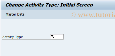 SAP TCode KL02 - Change Activity Type