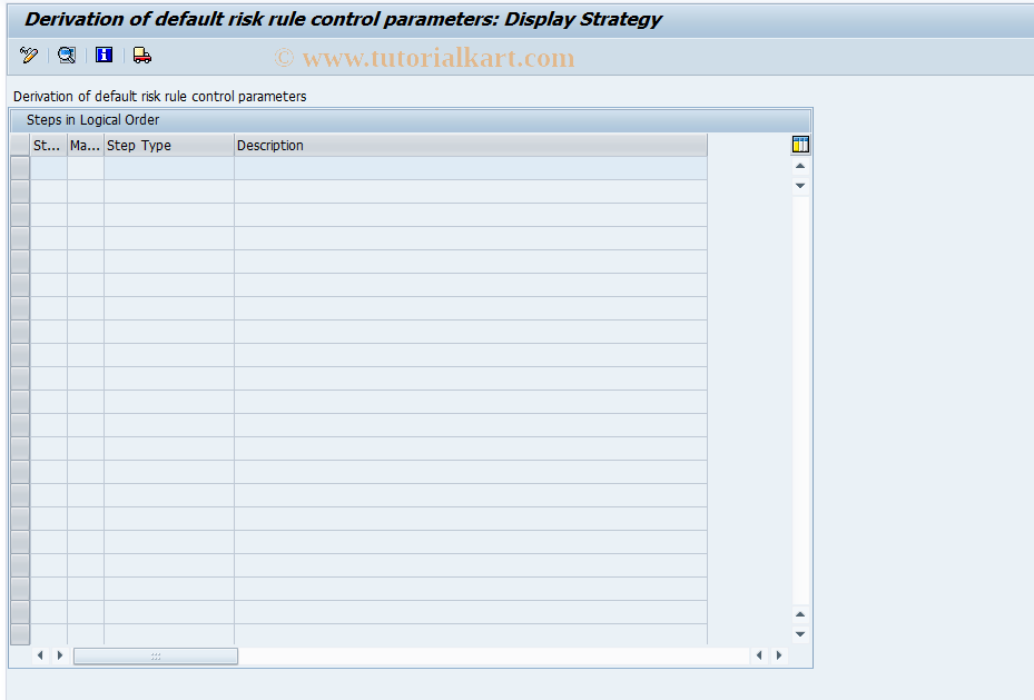 SAP TCode KLABL - Derivation of the Default Risk Rule