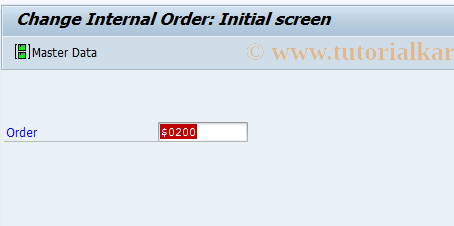 SAP TCode KO02 - Change Order