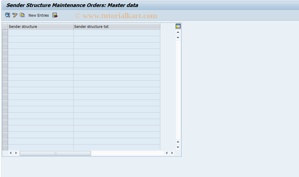 SAP TCode KO09 - Sender Structures for Transaction Data