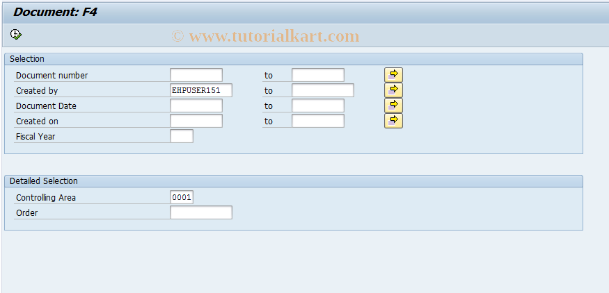 SAP TCode KO2A - Change budget document