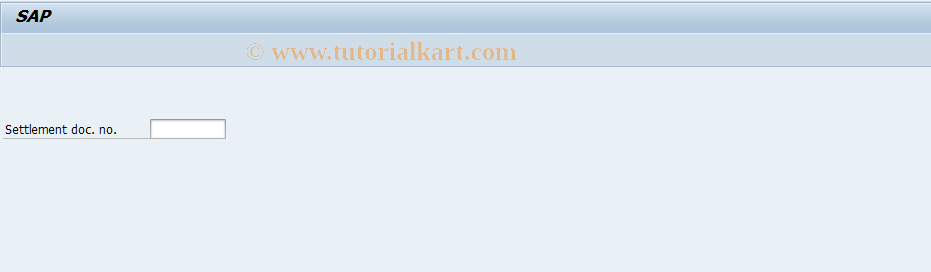 SAP TCode KO8B - Display Settlement Document
