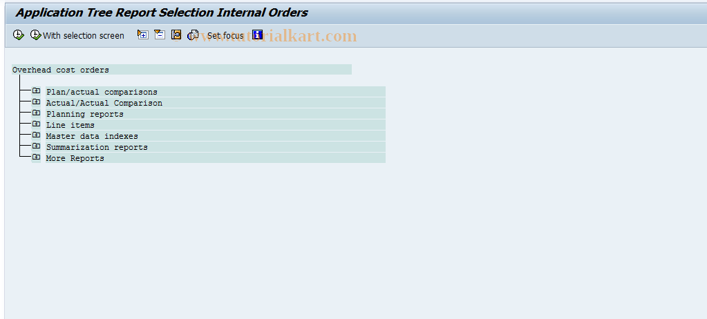 SAP TCode KOC2 - Run Selected Reports